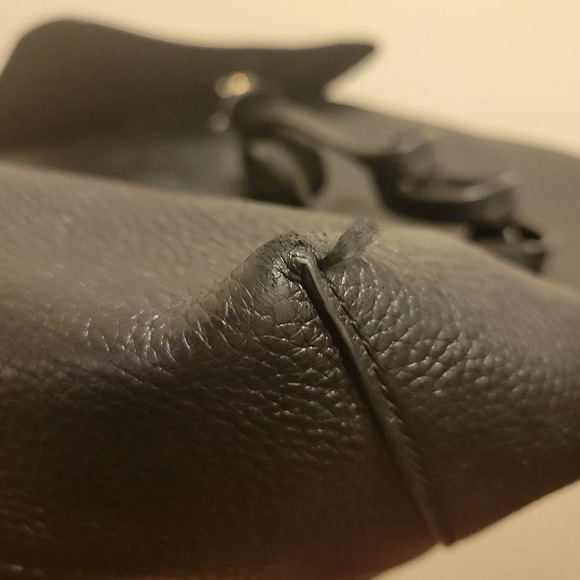 MICHAEL KORS JUNIE MEDIUM FLAP BACKPACK BLACK Pebbled Leather - Picture 7 of 10